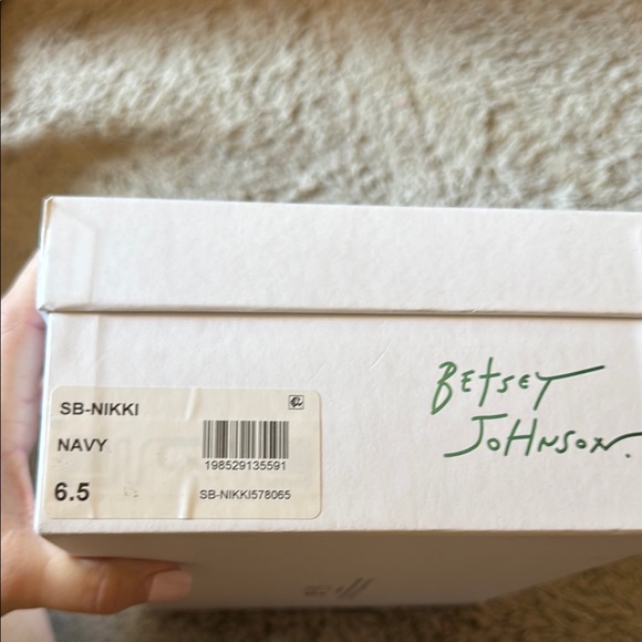 NIB Betsey Johnson Navy Nikki Heels in Original Box with all original packaging - Picture 11 of 14